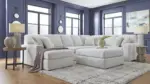 LEIGHELLI SECTIONAL SOFA SET WITH OTTOMAN