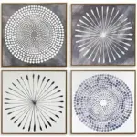 A58000327 WALL ART SET 4PC SET (ASH)