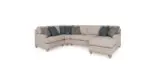 HUNTSWORTH SECTIONAL SOFA SET - DOVE GRAY
