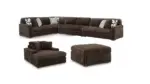 MIDNIGHT MADNESS SECTIONAL SOFA SET (BROWN)