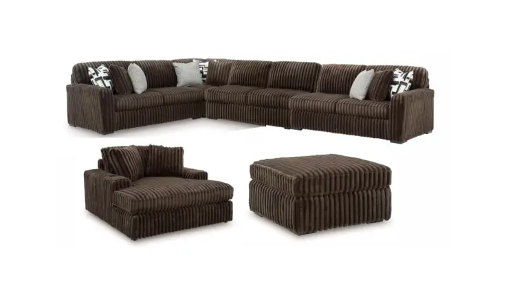 MIDNIGHT MADNESS SECTIONAL SOFA SET (BROWN)