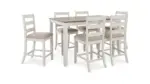 SKEMPTON COUNTER HEIGHT DINING SET WITH 6 CHAIRS