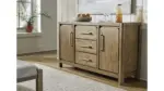 CABALYNN EXTENDABLE DINING SET WITH 8 CHAIRS AND A SERVER