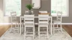 SKEMPTON COUNTER HEIGHT DINING SET WITH 6 CHAIRS