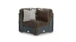 MIDNIGHT MADNESS SECTIONAL SOFA SET (BROWN)