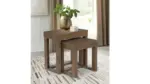 T471-16 NESTING END TABLES 2PC CARITON (ASH)