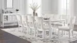 CHALANNA EXTENDABLE DINING SET WITH 10 CHAIRS