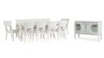 CHALANNA EXTENDABLE DINING SET WITH 10 CHAIRS