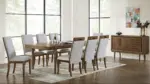 LYNCOTT EXTENDABLE DINING SET WITH 8 CHAIRS AND A SERVER