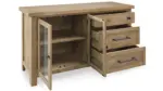 KRISTILAND EXTENDABLE DINING SET WITH 8 CHAIRS AND A SERVER