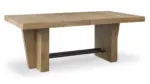 KRISTILAND EXTENDABLE DINING SET WITH 8 CHAIRS AND A SERVER