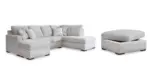 GABYLEIGH SECTIONAL SOFA SET WITH OTTOMAN