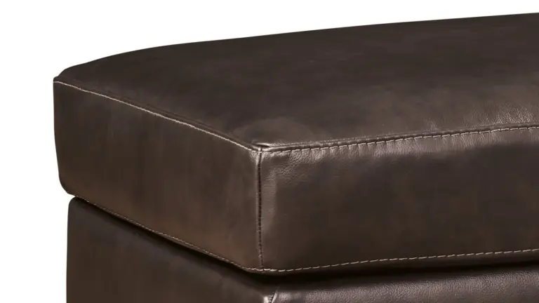 SANTORINE LEATHER 6 SEATER SOFA SET WITH OTTOMAN