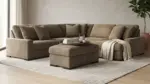 CALDEN SECTIONAL SOFA SET - BROWN