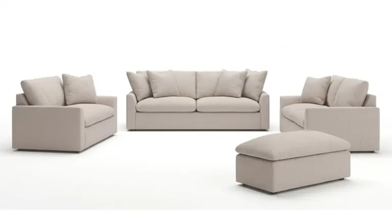 WHITEHAVEN 6 SEATER SOFA SET WITH OTTOMAN
