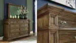 CHANNLEY BEDROOM SET (BED + 2 NIGHSTANDS + CHEST OF DRAWERS + MIRRORED DRESSER)