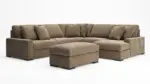 CALDEN SECTIONAL SOFA SET - BROWN