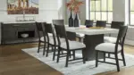 WESTONFORT EXTENDABLE DINING SET WITH 8 CHAIRS AND A SERVER
