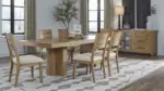 KRISTILAND EXTENDABLE DINING SET WITH 8 CHAIRS AND A SERVER