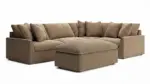 WHITEHAVEN SECTIONAL SOFA SET WITH OTTOMAN - BROWN