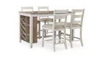 SKEMPTOM COUNTER DINING SET WITH 4 CHAIRS
