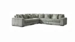 LINDYN SECTIONAL SOFA SET WITH OTTOMAN & SWIVEL CHAIR