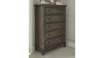 VERAMOND BEDROOM SET (BED + 2 NIGHTSTANDS + MIRRORED DRESSER + CHEST OF DRAWERS)