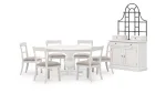 CHADWORTH ROUND DINING SET WITH 6 CHAIRS AND A BAKERS RACK