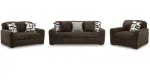 MIDNIGHT MADNESS SOFA SET (BROWN)