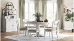 CHADWORTH ROUND DINING SET WITH 6 CHAIRS AND A BAKERS RACK