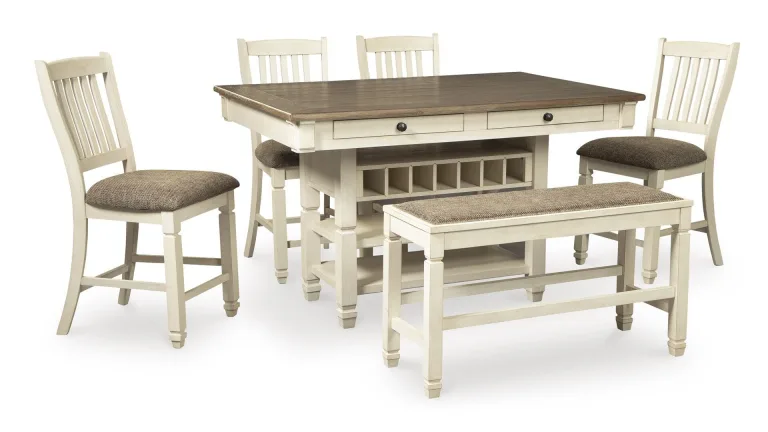 BOLANBURG DINING SET WITH 4 CHAIRS AND A BENCH
