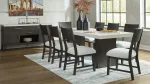 WESTONFORT EXTENDABLE DINING SET WITH 8 CHAIRS AND A SERVER