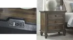 VERAMOND BEDROOM SET (BED + 2 NIGHTSTANDS + MIRRORED DRESSER + CHEST OF DRAWERS)