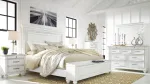 KANWYN BEDROOM SET (BED + 2 NIGHTSTANDS + MIRRORED DRESSER + CHEST OF DRAWERS)