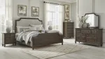 VERAMOND BEDROOM SET (BED + 2 NIGHTSTANDS + MIRRORED DRESSER + CHEST OF DRAWERS)