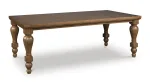 CHADWORTH EXTENDABLE DINING SET WITH 6 CHAIRS AND A DISPLAY CABINET