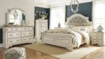 REALYN BEDROOM SET (BED + 2 NIGHTSTANDS + CHEST OF DRAWERS + MIRRORED DRESSER)