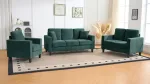 TY5001-ZD8302-20 SOFA SET 6PAX DARK GREEN (ANJ)