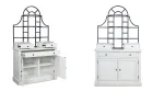 CHADWORTH ROUND DINING SET WITH 6 CHAIRS AND A BAKERS RACK
