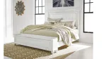 KANWYN BEDROOM SET (BED + 2 NIGHTSTANDS + MIRRORED DRESSER + CHEST OF DRAWERS)