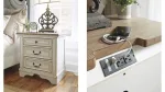 REALYN BEDROOM SET (BED + 2 NIGHTSTANDS + CHEST OF DRAWERS + MIRRORED DRESSER)