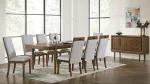LYNCOTT EXTENDABLE DINING SET WITH 8 CHAIRS AND A SERVER