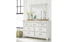 KANWYN BEDROOM SET (BED + 2 NIGHTSTANDS + MIRRORED DRESSER + CHEST OF DRAWERS)