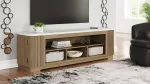 W808-68 XL TV STAND W/FIREPLACE OPTION CAMDILL (ASH)